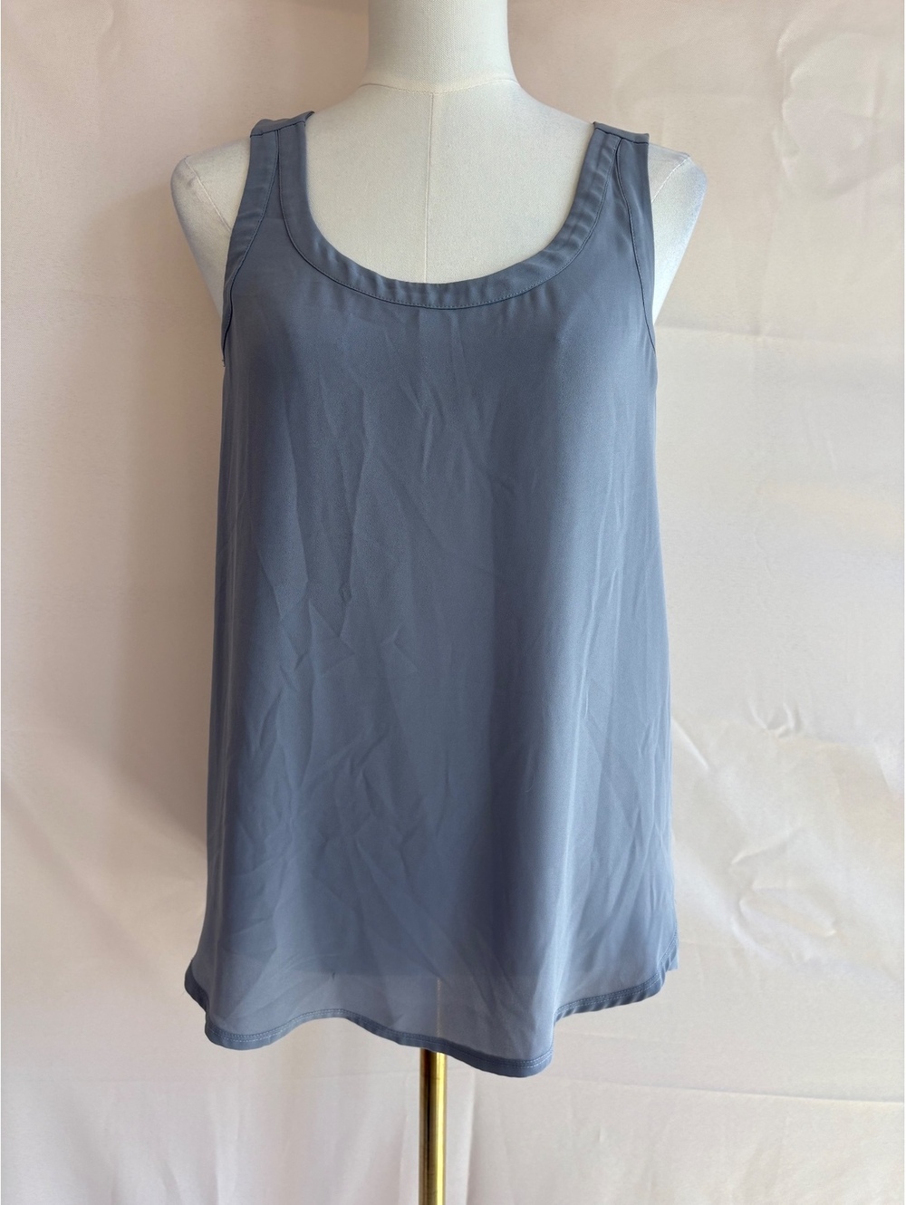 Express Women's Medium Gray Sleeveless Racerback Tank Top with Back Zipper